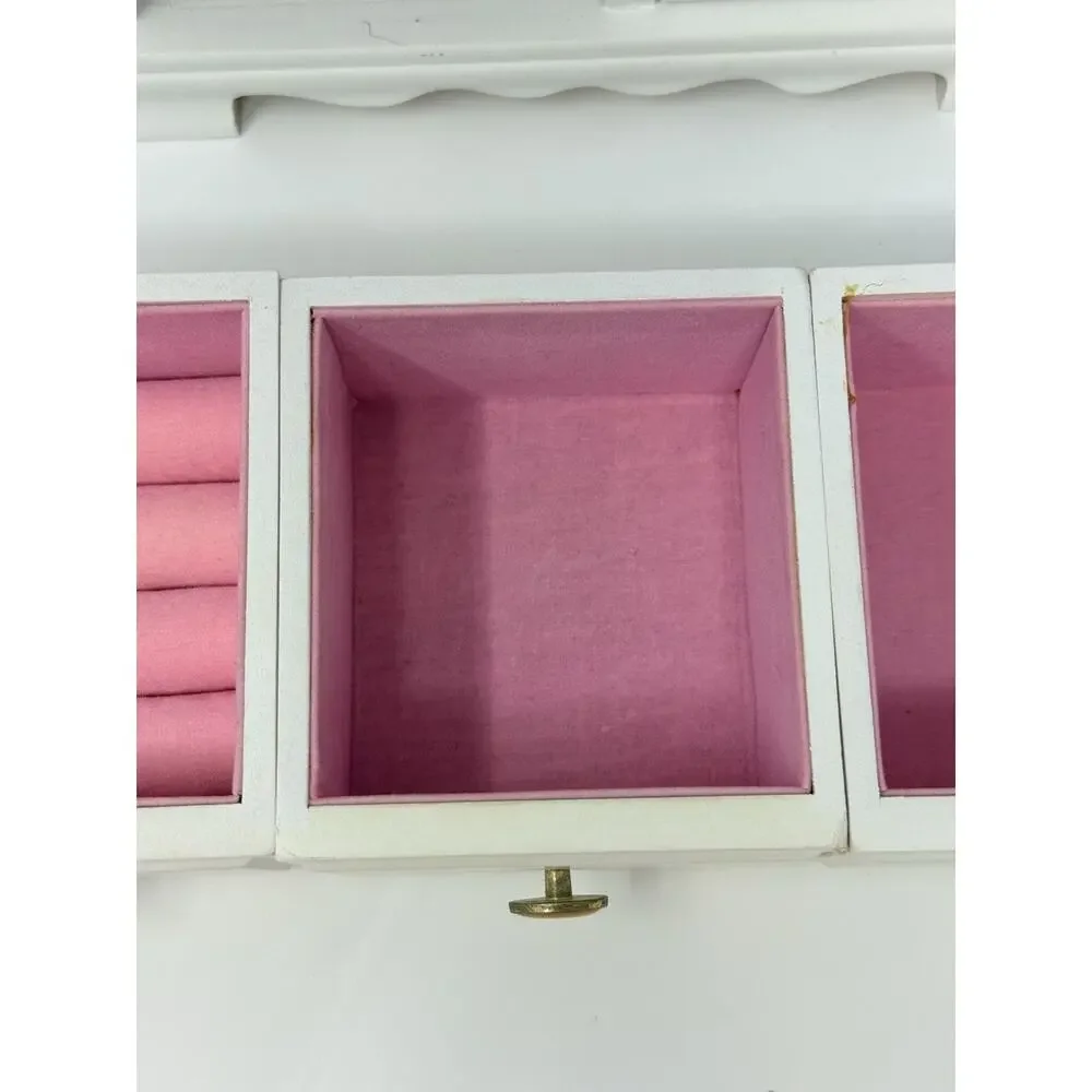 Tweety Bird Looney Tunes Wood Glass Jewelry Box Vintage